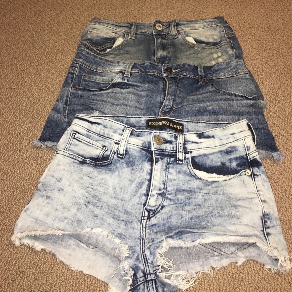set of 3 jean shorts
