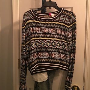 cropped funky sweater