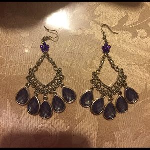 Purple earrings
