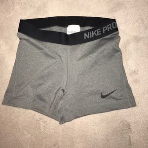 Gray Nike Pro Shorts