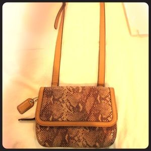 Snakeskin leather cross body