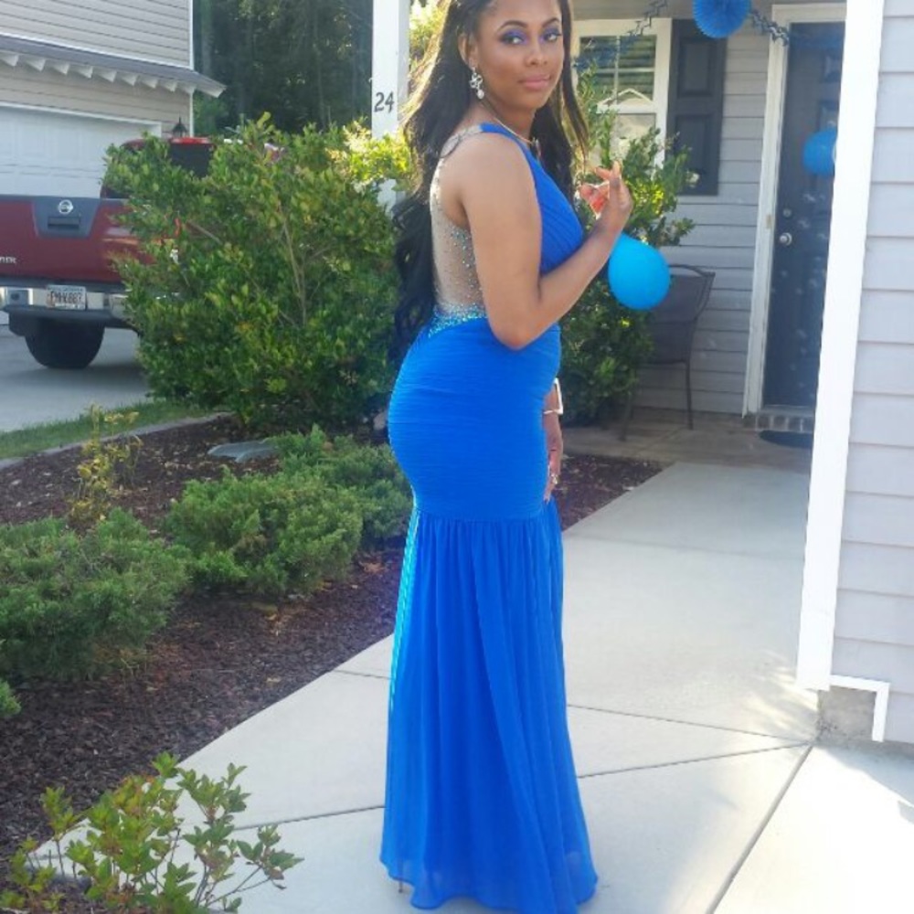 Blue la femme mermaid dress