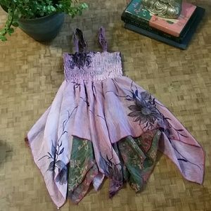 Smocked girls fairy dress