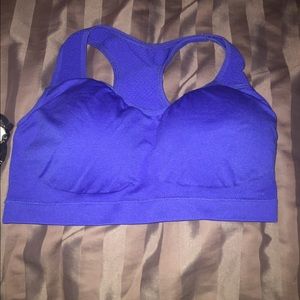 Blue sports bra
