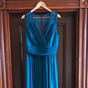 Alfred Sung D693 Bridesmaid Dress - Laguna Blue