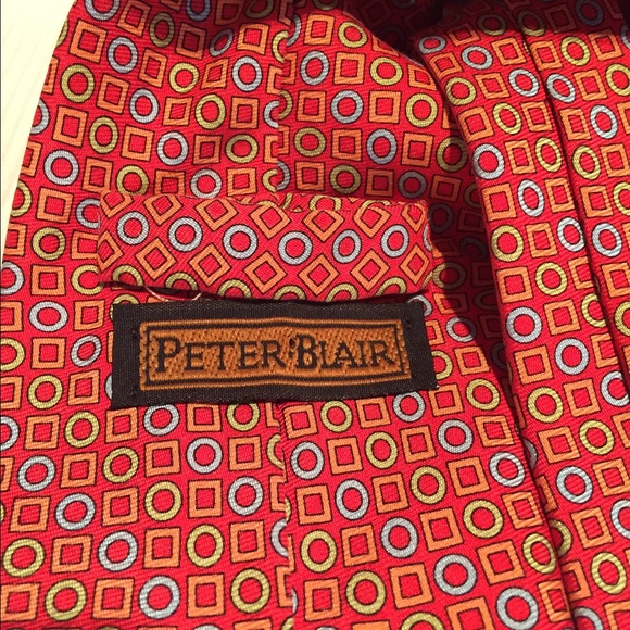 Peter Blair Spring Men's Silk Tie Awesome Coral! - Picture 2 of 4