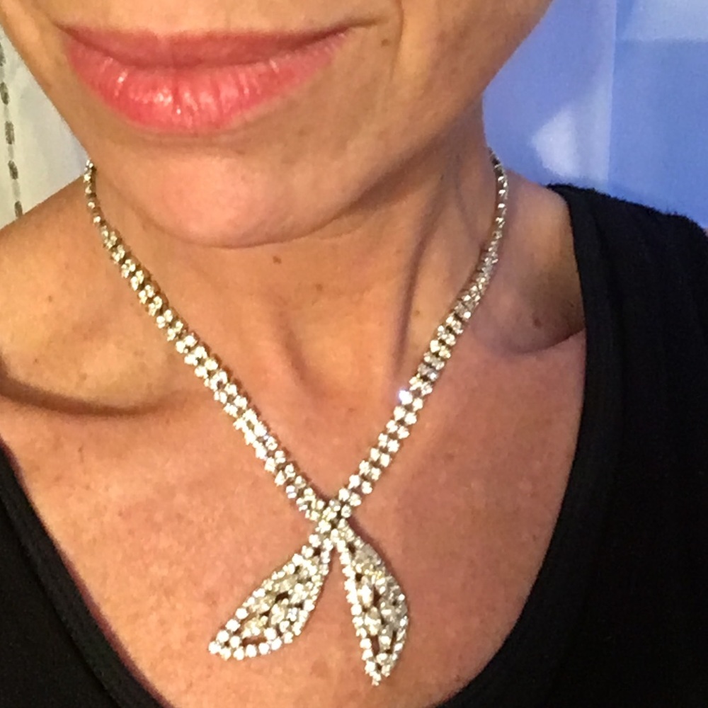 Vintage Clear Rhinestone Necklace