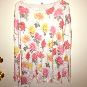 Long sleeve rose light sweatshirt
