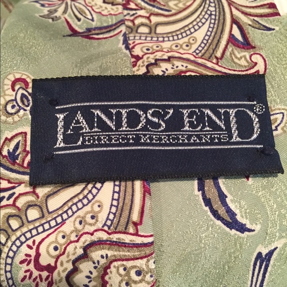 Men's Gorgeous Spring Silk Tie byLand's End Easter - Picture 2 of 4