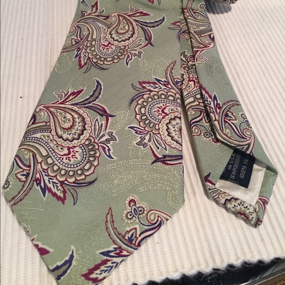 Men's Gorgeous Spring Silk Tie byLand's End Easter - Picture 4 of 4
