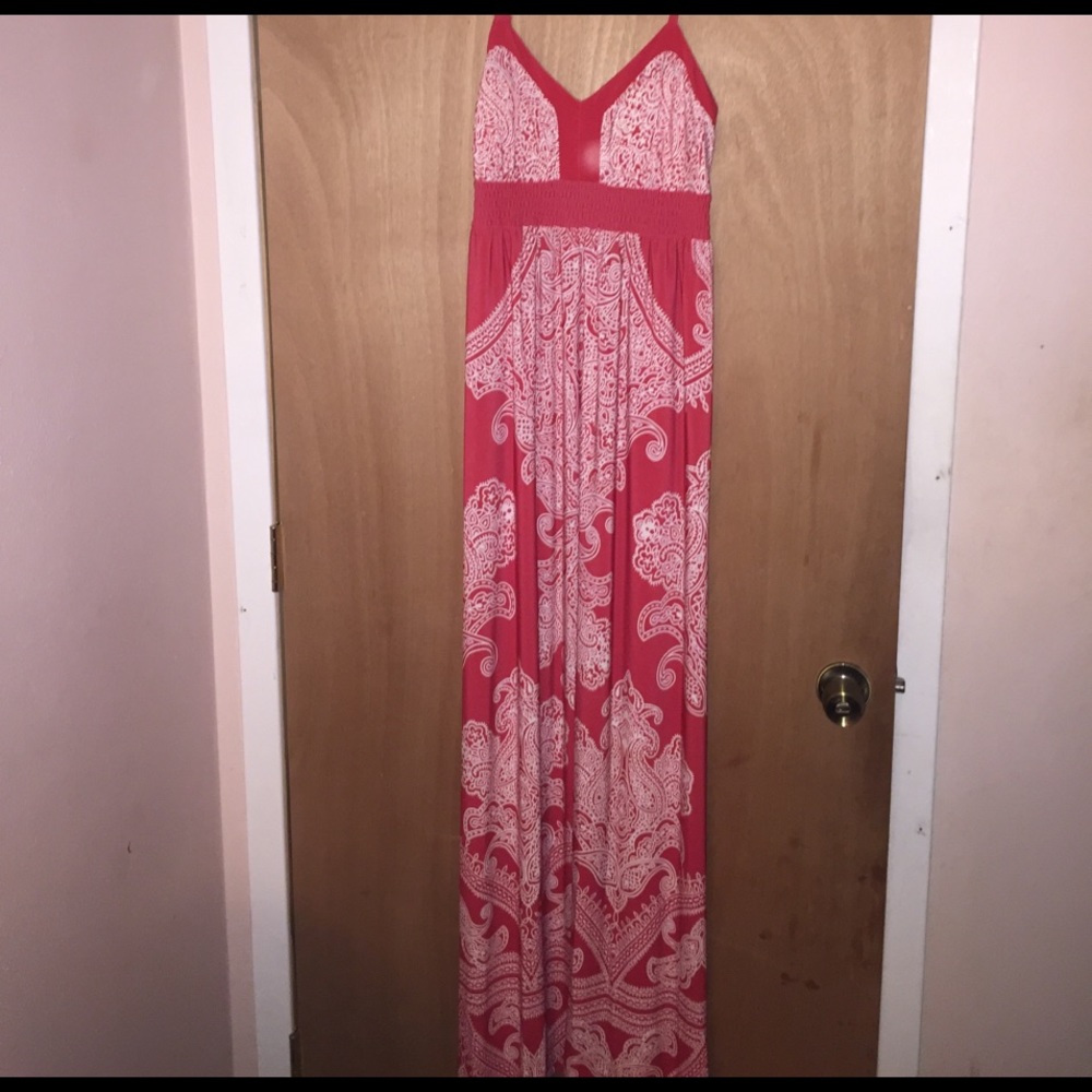 Pink/coral and white Apt. 9 maxi dress