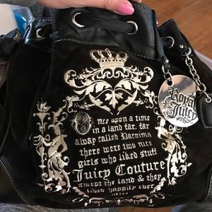 Black velvet juicy couture handbag
