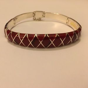 Red sterling silver bracelet