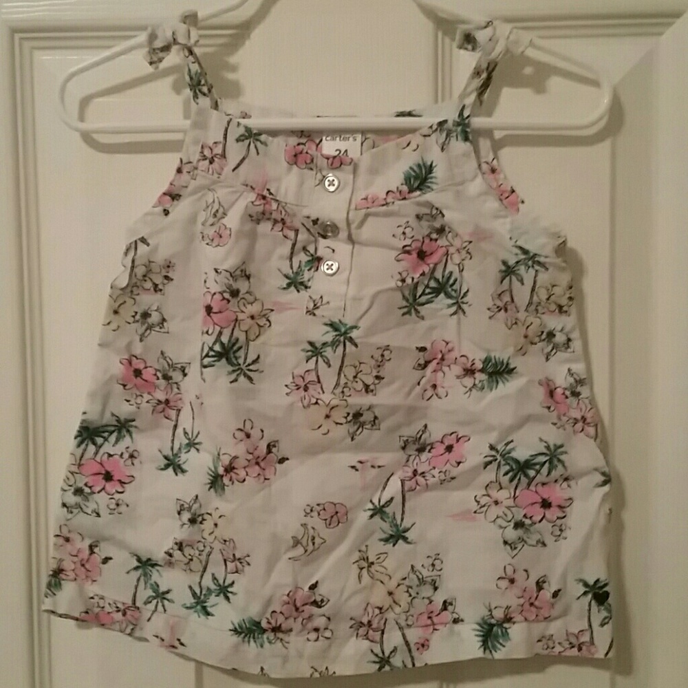Toddler girl Carters hawaiian print tank top