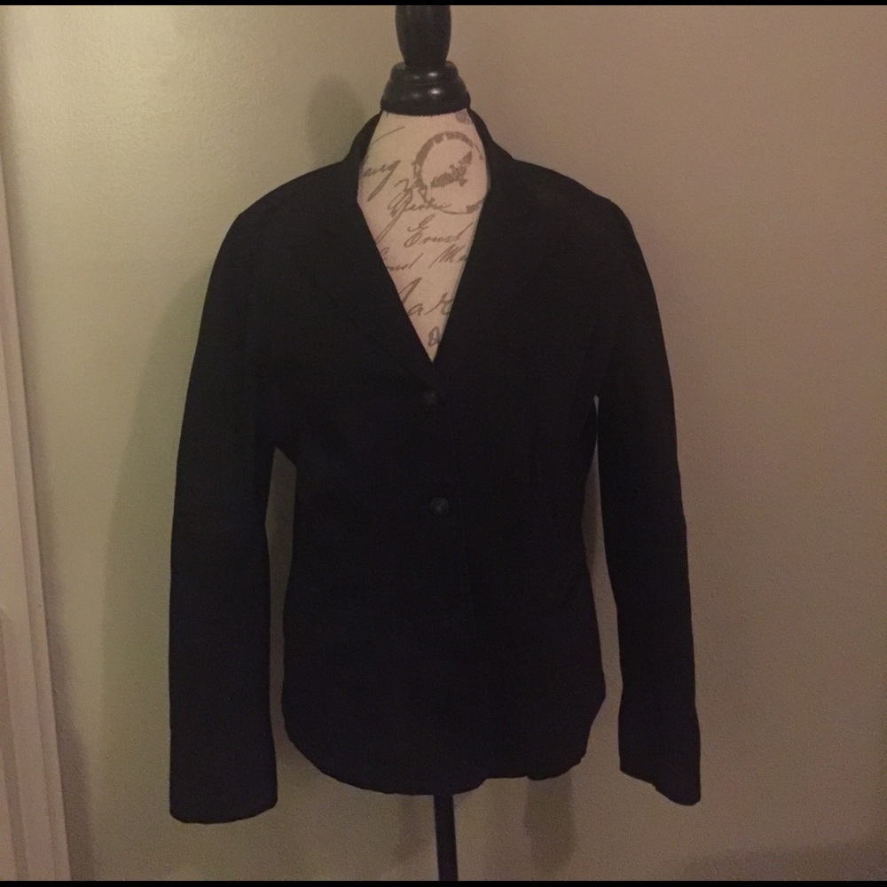 Ralph Lauren Black Denim Peplum Blazer.
