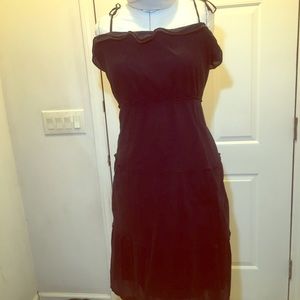 Tiered bohemian dress with ruffles and tie straps