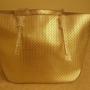 NWT Gold Charming Charlie tote