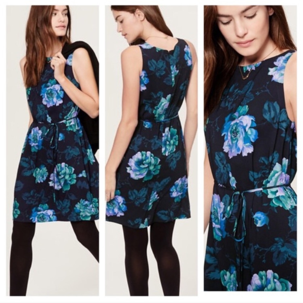Loft Ice Bloom S Summer Dress