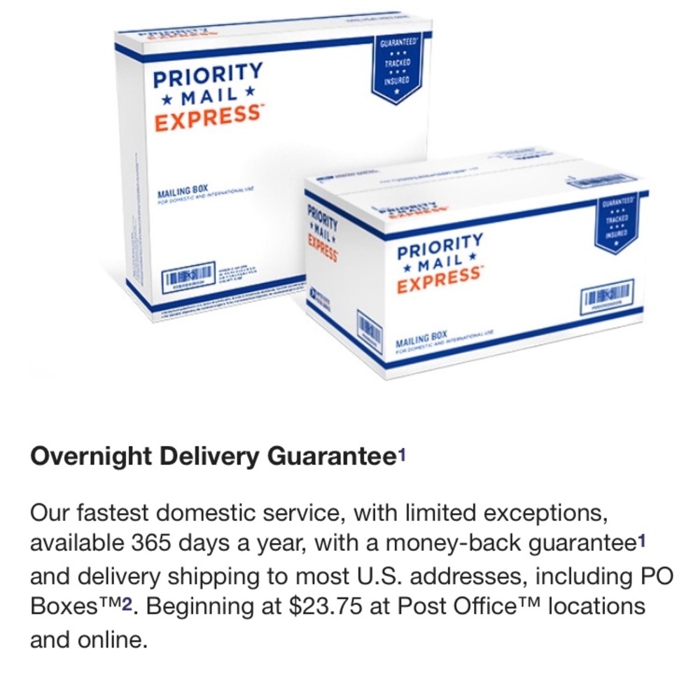 Overnight shipping
