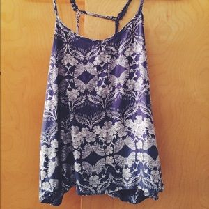 Blue & White Tank Top
