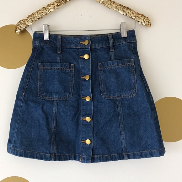 H&M Dresses & Skirts - Denim Button Front Skirt