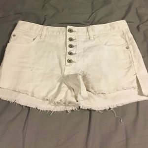 White Free people cut off shorts