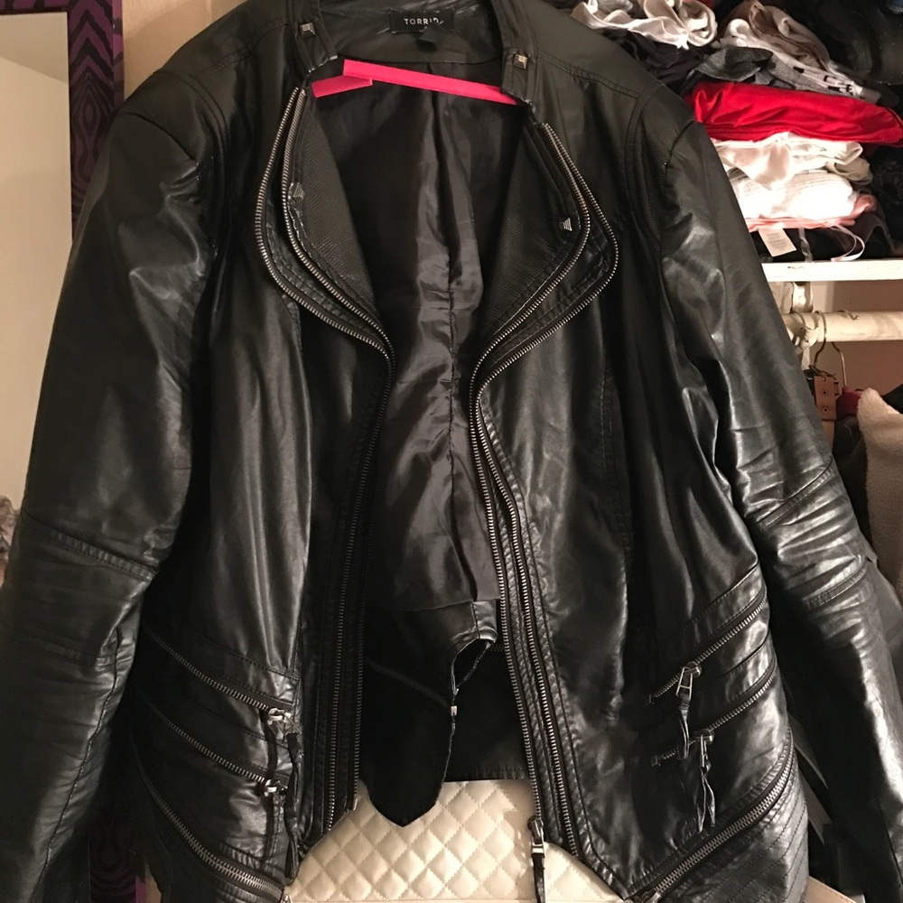 Torrid faux leather moto biker jacket