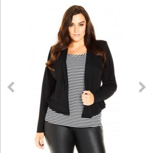 City Chic tiered ruffle jacket