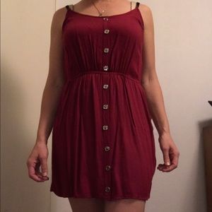 Dress long shirt with awesome back burgundy