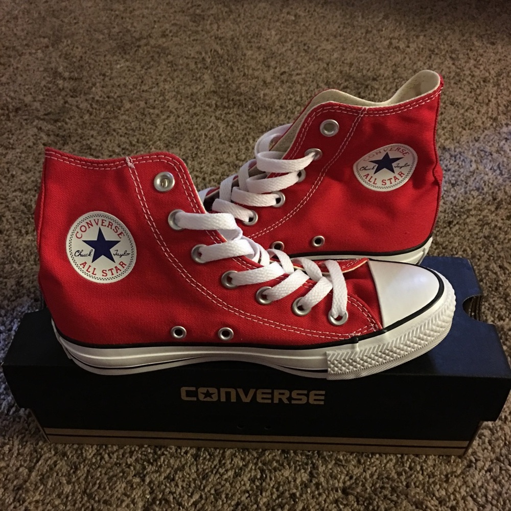 Converse Chuck Taylor All Star Hi Top, Sz 5, Red