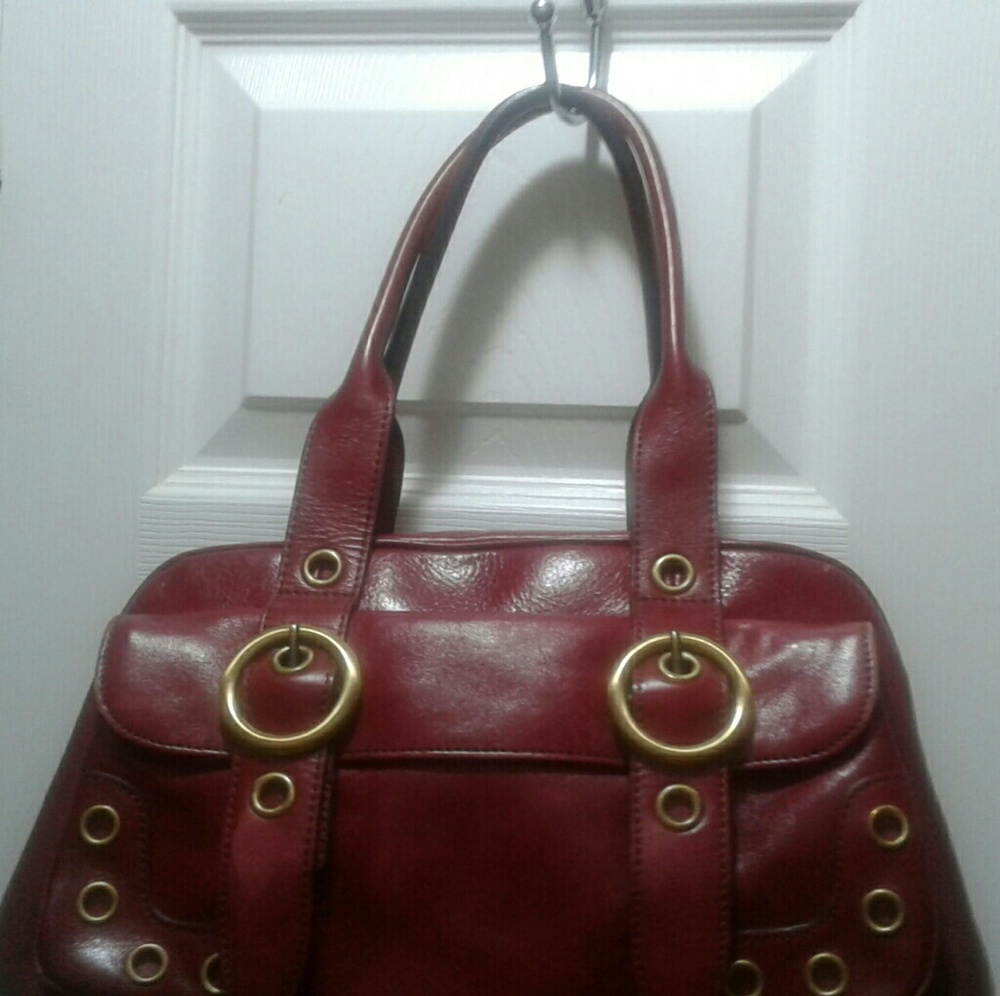 Sarto red leather purse