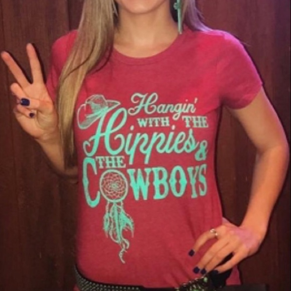 Hippies and the Cowboys tee