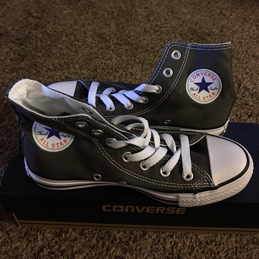 Converse Chuck Taylor All Star Hi Top, Sz 5, Gray
