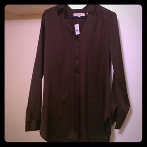 Long sleeve silk shirt