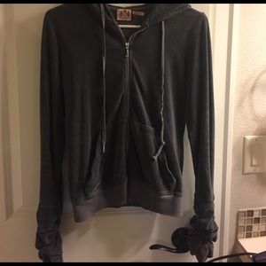 Ruffle sleeved gray juicy tracksuit