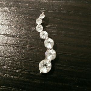 10k white gold eternity pendant