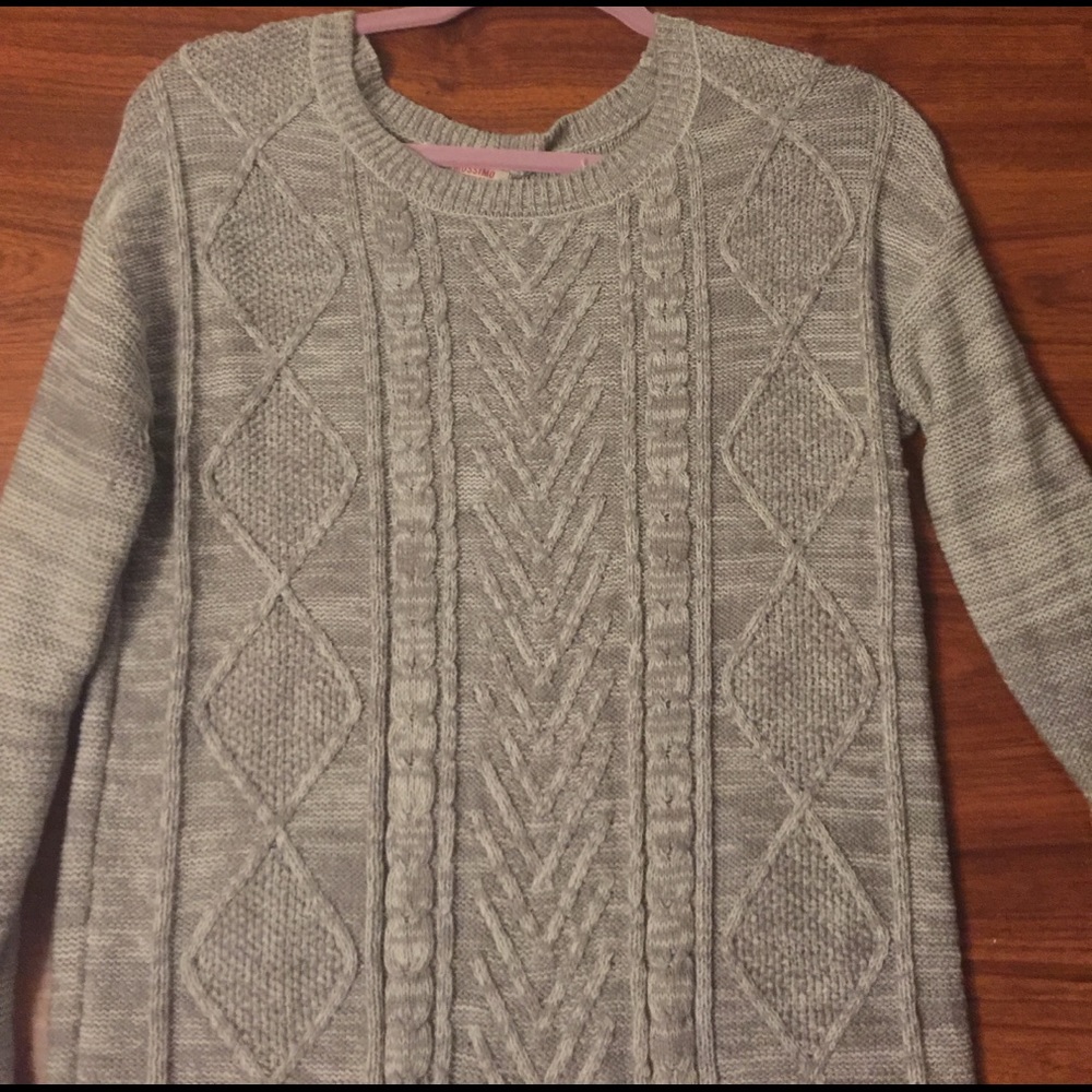 Grey knit sweater