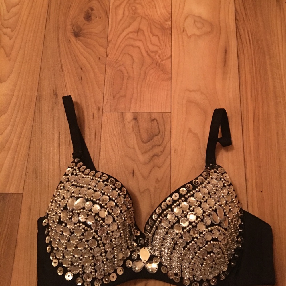 Sequin bra