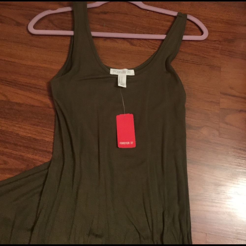 Midi olive dress