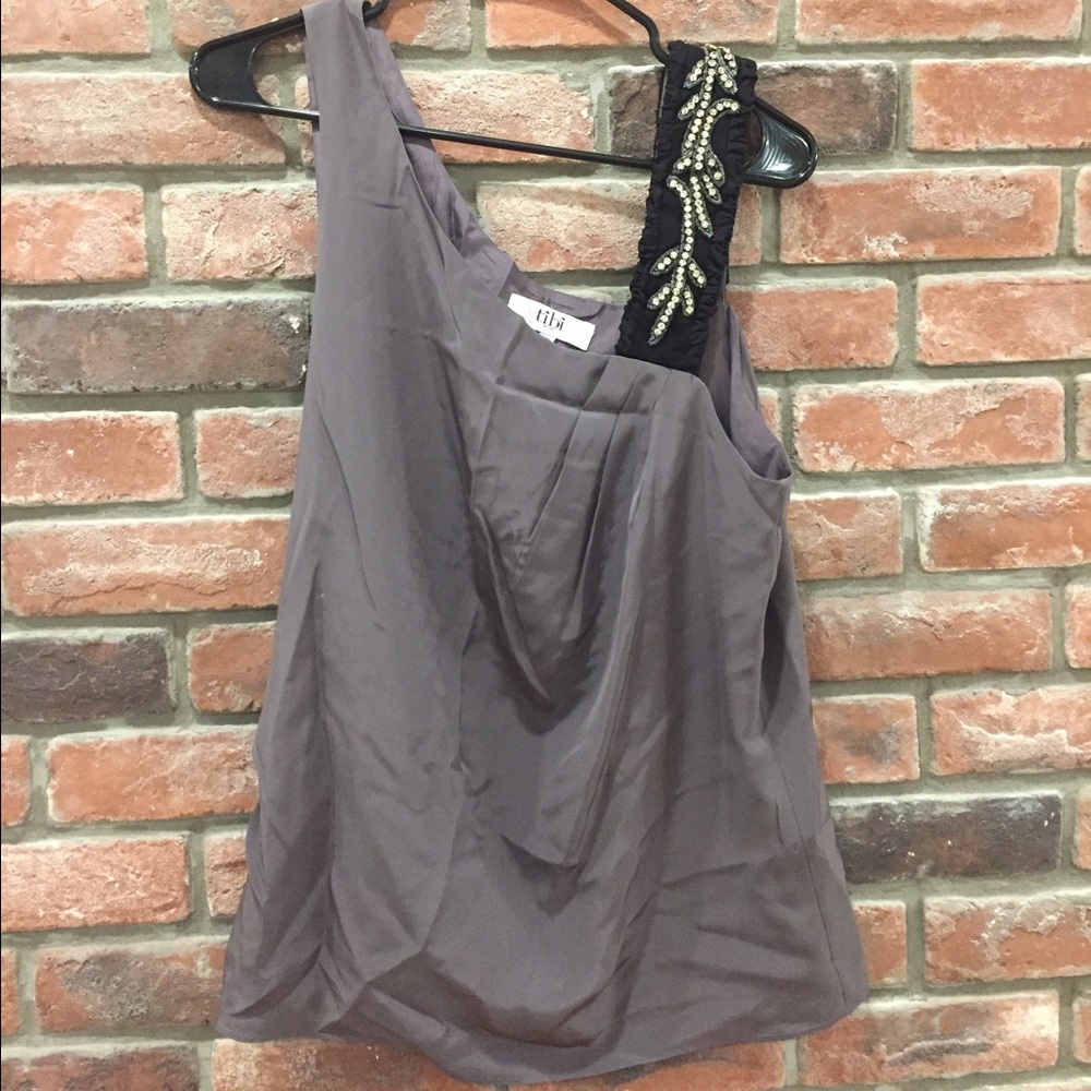 Rhinestone detail evening top