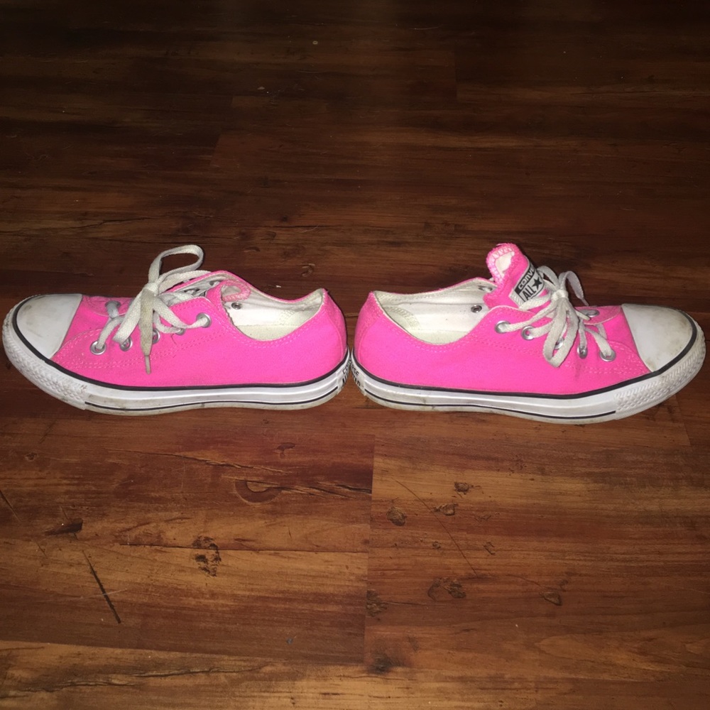 Bright pink converse