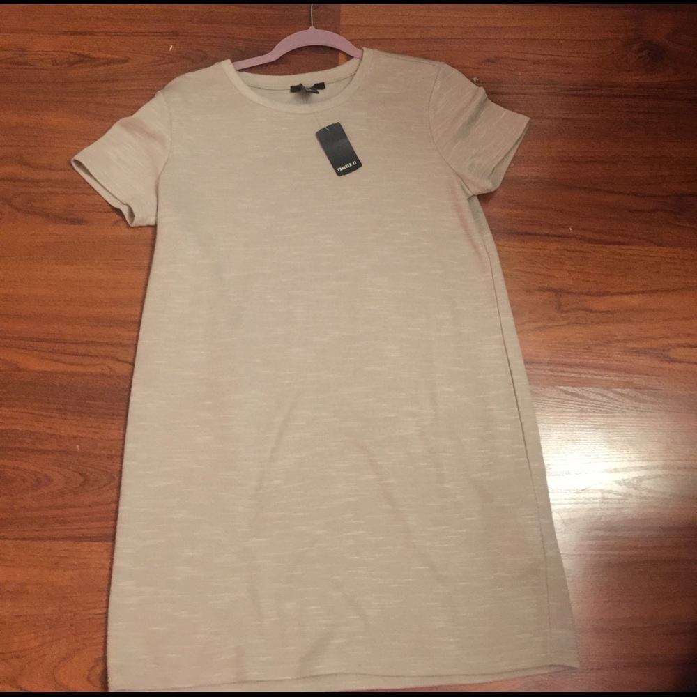Nude tee shirt dress