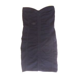 All black strapless bandage dress size small