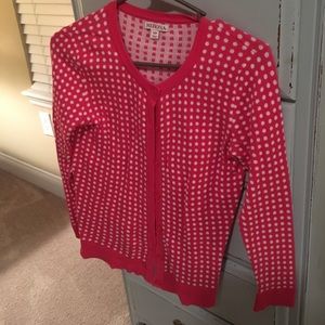 Polka dot cardigan!