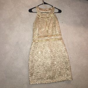 Gold homecoming dress