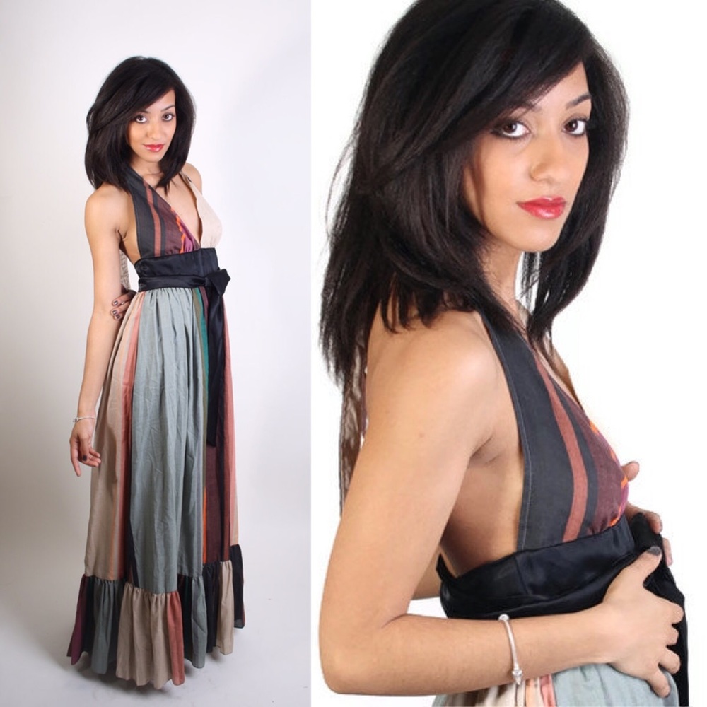 SOLD ON ETSY J McClintock Gunne Sax Halter Maxi
