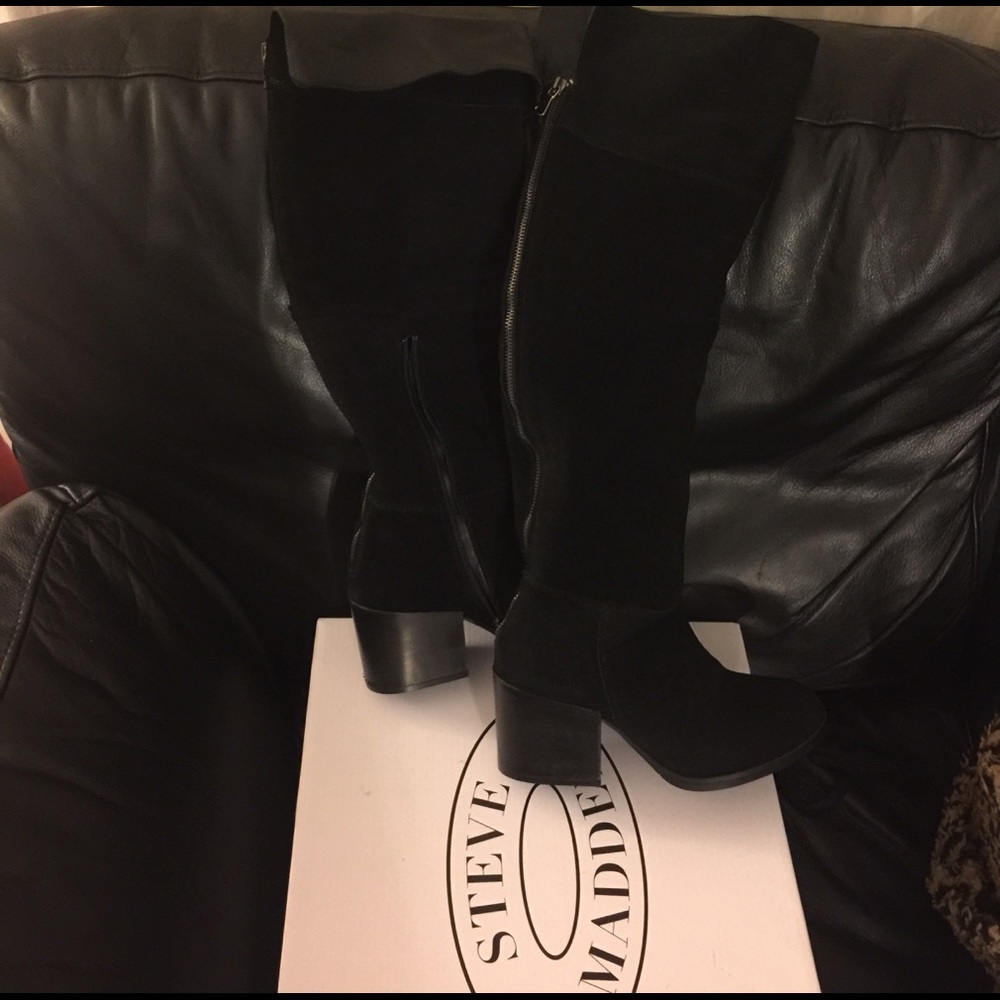 Steve Madden Orabela Over the Knee Black Boots