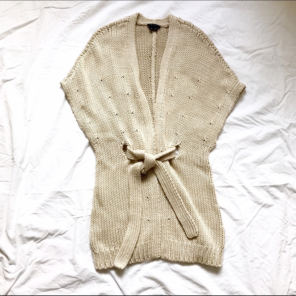 Theory Open-Front Shrug with Tie