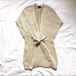 Theory Open-Front Shrug with Tie