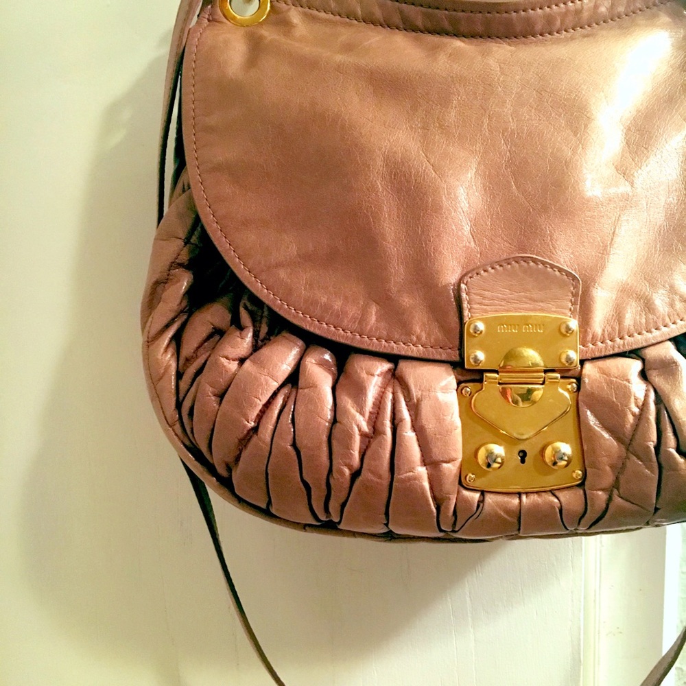 Miu Miu Matelasse Lux Leather Bag - Gem